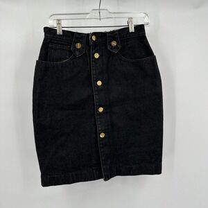 Wooz‎ Womens Vintage Y2K Denim Skirt Size 9/10 Old Money Minimalist Dark Wash